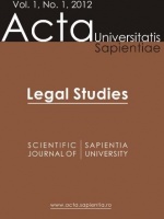 Acta Universitatis Sapientiae –  Legal Studies